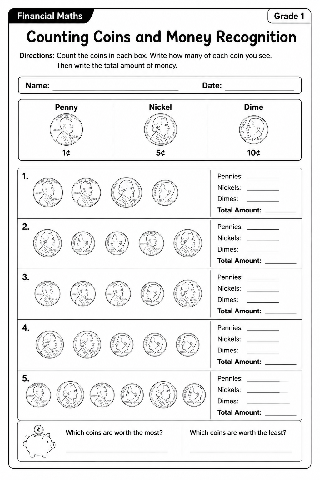 Counting Coins and Money Recognition