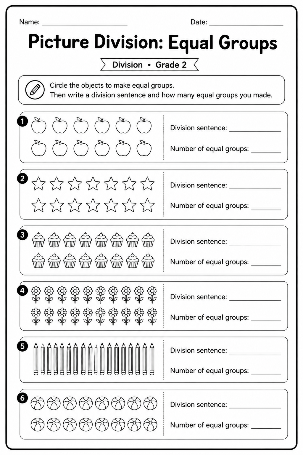 Picture Division: Equal Groups